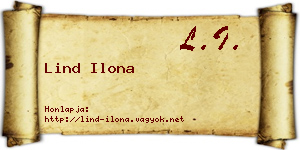 Lind Ilona névjegykártya